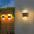 希西澳 太阳能壁灯 户外庭院灯防水简约现代别墅装饰外墙阳台过道露台灯 磨砂-太阳能款-三色-42cm