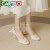 卡帝乐鳄鱼 CARTELO 法式婚鞋高跟鞋新娘红色单鞋 KCC-888-100 杏色 38 