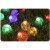 贝工 LED太阳能气泡球灯串 直径1.7cm 彩色 8档闪烁 户外满天星装饰氛围彩灯串 7米50灯