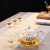 鹏柏福瑞耐热玻璃条纹花茶壶高硼硅加厚玻璃茶壶可加热南瓜壶套装 1个 600条纹壶+4条纹杯 透明