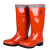 3531劳保鞋带反光环卫靴清洁工专用高帮雨靴劳保防水鞋 橙色 44码 