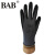 BAB尼龙丁腈磨砂涂层手套耐磨透气舒适防滑劳保工作防护手套JZ7304 灰色 9号/L码