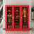 消防柜微型消防站消防器材展示柜工地商场装备器材箱1600*1500*430mm 红色 （含2套装备）
