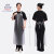 防水围裙防油PVC厚透明塑料长款食堂厨房餐饮水产专用男女工作服 35丝透明长110宽80围裙套袖