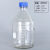 适用加厚玻璃GL45蓝盖试剂瓶密封化学实验瓶耐腐蚀样品瓶红盖四氟垫瓶 透明2000ml蓝盖+硅胶圈