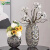 吕姆克花瓶玻璃客厅摆件创意描金北欧轻奢玻璃花瓶鲜花插花瓶高20cm8440