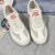百丽踏远波2088镂空网面透气帆布鞋女2020夏季韩版百搭小白鞋学生板鞋 白黑 40