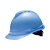 烽雷ABS帽衬V型有孔安全帽建筑工地劳保防撞头盔 湖蓝色
