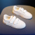SHEFEIGE品牌鞋子女鞋新款2024今年流行板鞋春季平底百搭休闲魔术贴小白鞋 白色 35