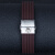 泰格豪雅硅胶手表带适配F1 摩纳哥竞潜系列 男女卡莱拉橡胶表链20 棕带+银蝴蝶扣 19mm