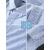 布艺庭2023秋冬季新款牛津纺纯棉男士衬衣蓝色条纹长袖休闲加绒打底衬衫 加绒蓝条 L