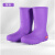 新款雨鞋女士高筒雨靴中筒防滑防水加绒胶鞋套鞋时尚高筒耐磨水鞋 梦幻紫(中筒-26cm左右) 37