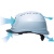 SMVP定制适用安全帽工地高强劳保安全帽防灾头盔透气舒适型 现货：白帽+帽檐蓝（日本制
