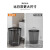 适用于精工垃圾桶大容量厨房客厅卫生间厕所卧纸篓高颜值2 透明白 2个装【大号15L】带