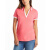 诺帝卡（NAUTICA）女士V领T恤系扣短袖修身款品牌logo休闲舒适透气百搭内搭外穿 Rouge Pink Medium