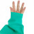 赫思迪格 乳胶防水套袖 耐油耐腐蚀工业护袖袖头 劳保橡胶袖套护袖 43cm绿色（10双） JG-1707