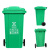 志而达 分类回收垃圾桶 材质PE聚乙烯 颜色绿色 容量120L 类型带轮带盖(集港专用)
