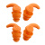 霍尼韦尔（Honeywell）防水耳贴成人耳套洗澡耳罩洗头耳朵防进水神器硅胶大人游泳护耳贴 2双装 橙色 盒装