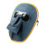 牛皮面罩电焊防护面罩头戴式氩弧焊焊工用品全脸烧焊防烤轻便帽罩 隔热面罩+透明眼镜+绑带