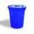 亨仕臣 大号加厚塑料桶大容量储水桶发酵酿酒胶桶 小区户外垃圾桶铁把手 加厚220型桶 51*63cm 90L 蓝色带盖