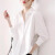 刚拓者（GANGTUOZHE）美式复古时尚纯色长袖衬衫女2024春季新款设计百搭气质衬衣上衣 白色 S