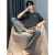 卡萨罗澳品牌睡衣男士2024夏季新款简约短袖长裤薄款家居服套装 黑色 L