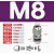 304不锈钢格兰头316L金属防水接头防爆填料函电缆密封夹紧接头M20 M8*1 (2-4)