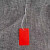 PVC塑料防水空白弹力绳吊牌价格标签吊卡标价签标签100套 PVC红色弹力绳2X3吊牌=100套