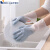 pvc橡胶手套家用防水洗衣胶皮干活劳保清洁家务洗碗手套厨房 莫兰迪粉37cm（加长） M码