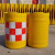 防撞桶圆柱形滚塑防撞桶道路交通塑料隔离墩注水分流桶警示反光桶 600*800普通吹塑