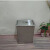 定制适用台面嵌入式不锈钢垃圾桶方形盖子家用厨房圆形摇盖洗手间隐藏翻盖 D-205黑色烤漆