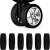 旅游行李箱轮子硅胶套万向轮胶圈拉杆箱脚轮保护套消音降噪防磨损 黑色 16个