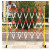 电力绝缘施工围栏玻璃钢圆管伸缩围栏可移动警示隔离带伸缩带护栏 加厚红白1.2*3米管式