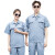 有豫 工作服套装 夏季短袖透气 电焊棉劳保服 单位：套 浅蓝色 S/160 