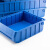 金诗洛 分隔式零件盒 蓝色400×235×140mm 周转箱塑料盒物料收纳盒分格盒元件盒 JCW2