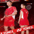 23年新款羽毛球服比赛大赛服石宇奇李诗沣团购定制 男-红色  短袖大赛款 M