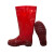 得豫工品 红色雨鞋平底高筒雨鞋pvc劳保雨鞋 39码 一双价 