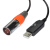 USB转XLR 卡侬头公头 声德音频处理器485通讯线 公头 B 1.8m