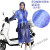 带袖连衣裙雨衣踏板电动车旅游时尚成人徒步有袖步行雨衣雨裙定制定制 紫蓝色(波点) XXL