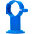 适用于PVC多用吊卡小孔瓦斯专用孔PPR可调节水管吊卡20 25 32 40抱箍 底座100个蓝色