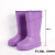 卫生靴加绒食堂厨房工厂专用雨靴防滑耐油高筒棉水鞋 紫色高筒加绒款 加厚EVA材质 36 尺码标准