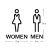 立体男女洗手间标识创意卫生间标识牌卫生间指示牌厕所门牌WC标牌 金色男女一对 20x6cm