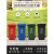 四色垃圾分类垃圾桶商用大号带盖小区户外大容量脚踏学校环卫箱 240升分类挂车桶(灰色/其他垃圾)