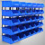 物料盒塑料 塑料组合式零件盒物料盒元件盒螺丝盒分类收纳盒斜口塑料盒货架 Q3号【350*200*150】一组18个蓝