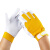 筑采（ZHUCAI）防护手套劳保施工作业耐磨机械建筑维修工作电焊劳保手套 黄色 