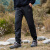 拓路者（Pioneer Camp）户外运动软壳裤冬季加绒保暖男防风登山裤直筒长裤子男士工装裤 黑色 XL