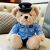 萌尚偶警察小熊玩偶毛绒玩具布娃娃铁骑公仔交警小熊警官生日礼物