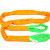 国标工业柔性吊装带双扣环形3/5/10吨起重圆形软吊带吊车吊树吊绳 3吨4米 橘色黄色