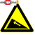 适用订制交通标志牌70三角慢字警示牌限速标牌道路反光标识牌铝板 上坡路段
