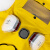 防尘防毒头罩 喷漆打磨装修耐酸碱防油防飞溅头套 防毒全面罩 黄色头罩配2091圆形滤棉 L